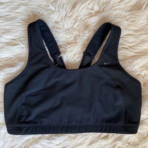 Nike Black Sports Bra with Wide Straps and Supportive Band